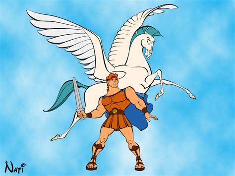 Hercules and Pegasus by nati010 on DeviantArt