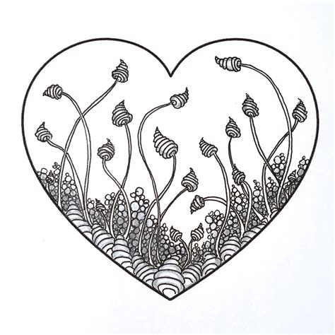 Zentangle Valentine's Heart Series Designs 2016 | Always Choose the Window Seat