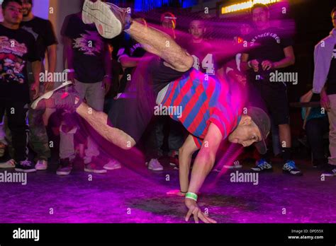 Acrobatic dance moves at the Bboy City Breakdancing competition in Austin, Texas Stock Photo - Alamy