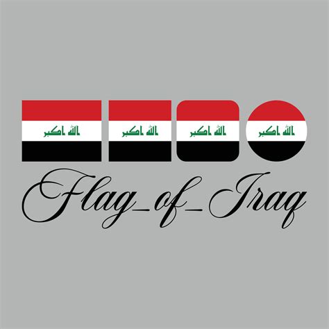 Flag of Iraq nation design artwork 21854368 Vector Art at Vecteezy