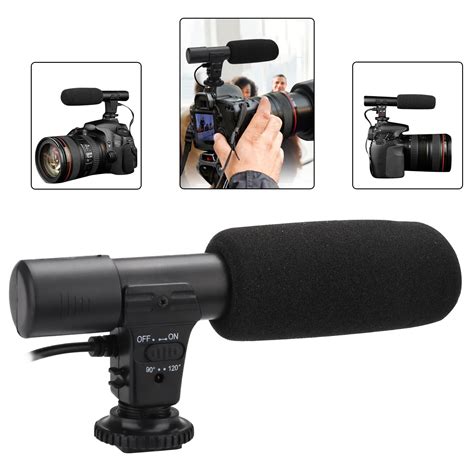 Rabbit Hair Video Interview Microphone Directional Recording Shotgun Mic with Shock Mount for ...