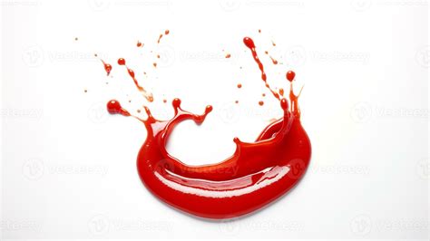 red ketchup on white background. generative AI 31096002 Stock Photo at Vecteezy