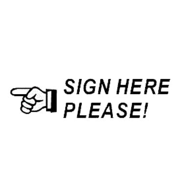 Vintage Sign Here Please transparent PNG - StickPNG