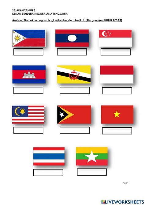 mewarnai bendera negara asean