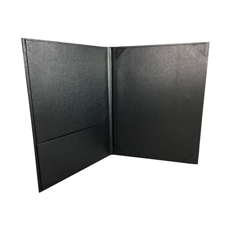 Black Linen Paper Invitation Folder With Pockets For Cards - Luxury Wedding Invitations ...