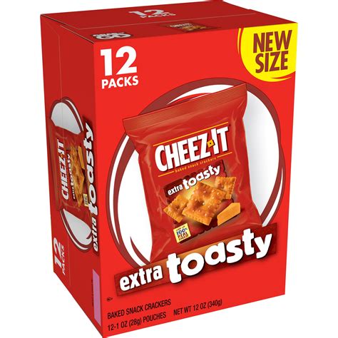 Cheez-It Baked Snack Cheese Crackers, Extra Toasty 12ct 12oz - Walmart ...