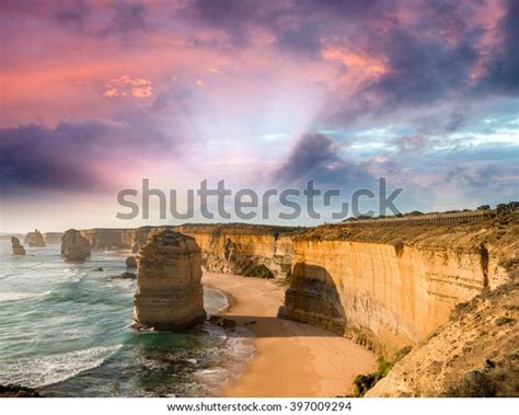 Stunning Sunset View Twelve Apostles Australia Stock Photo (Edit Now ...