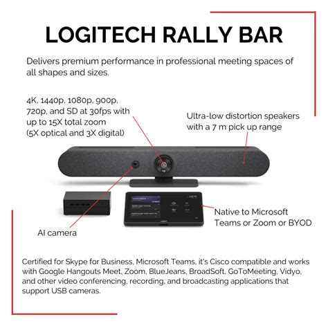 Logitech Rally Bar Android for Microsoft Teams - an all-in-one video bar