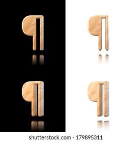 Three Dimensional Wooden Pilcrow Symbol Isolated Stock Illustration 179895311 | Shutterstock