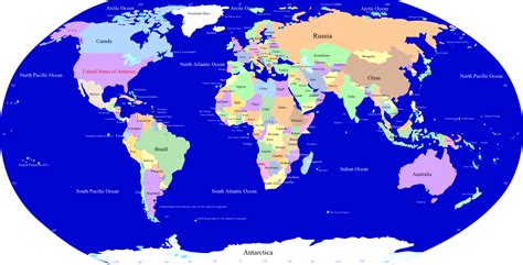 Map Of The World States - Direct Map