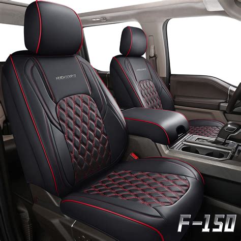 Huidasource Seat Covers, Faux Leather Front & Rear Truck Seat Covers 5 Pieces, Waterproof Seat ...