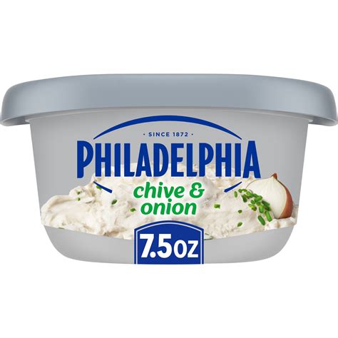 Philadelphia Chive & Onion Cream Cheese Spread, 7.5 oz Tub - Walmart.com