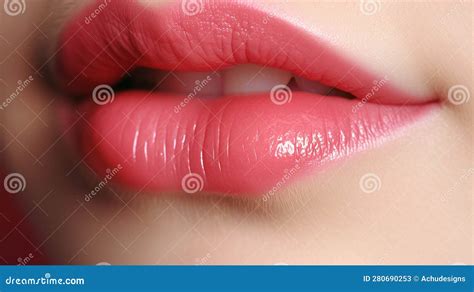 Closeup Photo of Female Lips Stock Illustration - Illustration of texture, expressive: 280690253