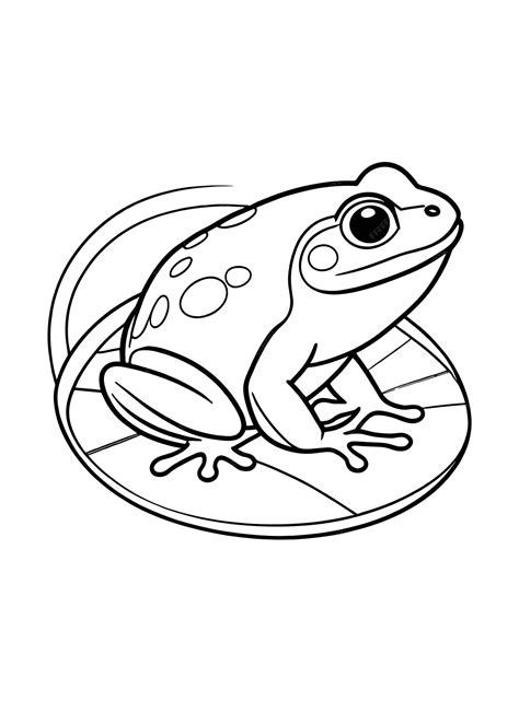 Premium Vector | Frog coloring page line art illustration and vector art