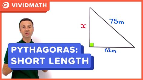 Using Pythagoras Formula: Shorter Length - VividMath.com - YouTube