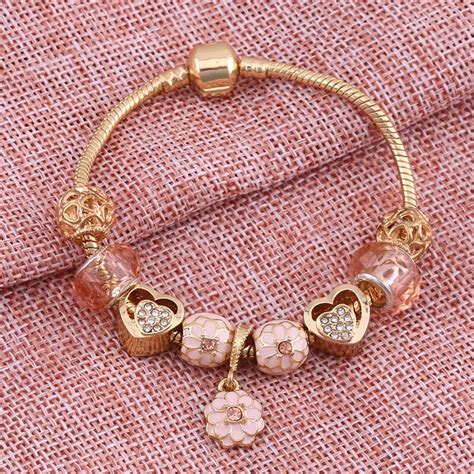 Rose Gold Charm Bracelet – Pandora Bracelet Rose Gold New Famous Brand ...