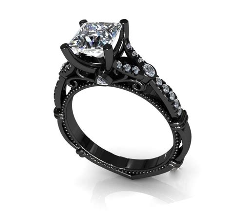 Black Wedding Rings For Women - jenniemarieweddings