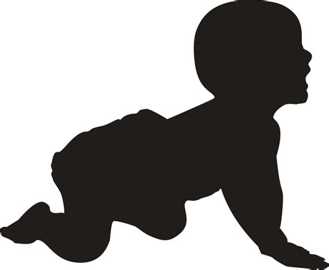 Download Silhouette, Baby, Crawling. Royalty-Free Stock Illustration ...