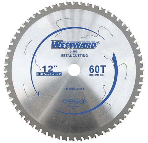 WESTWARD, 12 in Blade Dia., 60 Teeth, Circular Saw Blade - 24EM31|24EM31 - Grainger