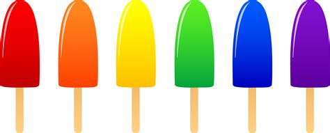 Ice Pops in Six Flavors - Free Clip Art