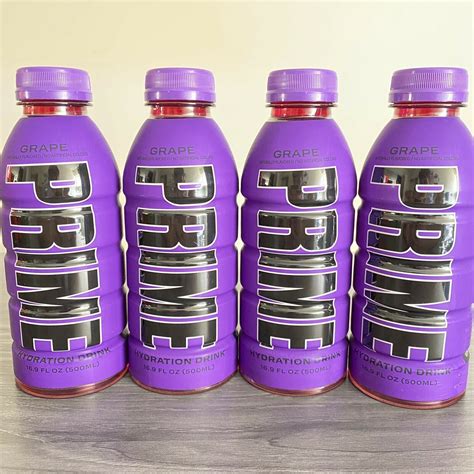 Prime Hydration Grape Drink Logan Paul X Ksi - 4 Bottles | Hydrating drinks, Drinks, Grapes