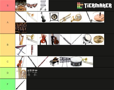 Orchestral Instruments Tier List (Community Rankings) - TierMaker