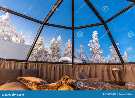 Glass Igloo in Lapland Near Sirkka, Finland Stock Photo - Image of fantastic, clear: 124313086