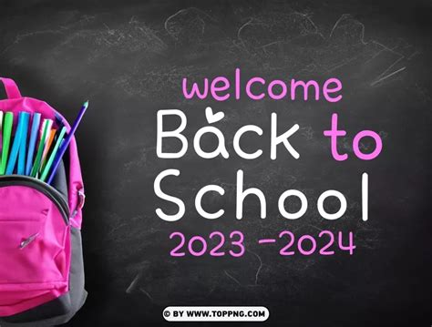 2023 2024 School Year HD Welcome Back Background png - Free PNG Images in 2023 | Back background ...