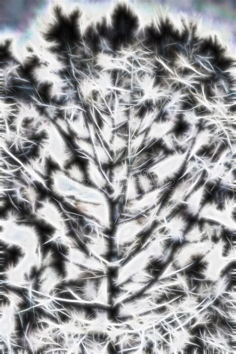 Illustration in Abstract Style, Winter Trees in the Snow. Stock Image - Image of thickets ...