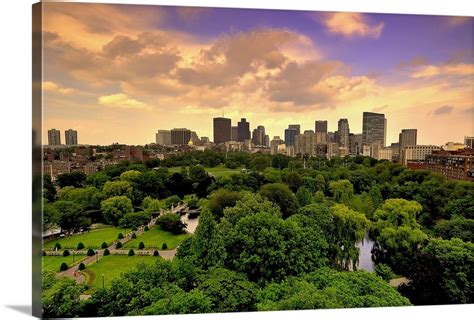 Boston skyline at sunrise, Massachusetts Wall Art, Canvas Prints, Framed Prints, Wall Peels ...