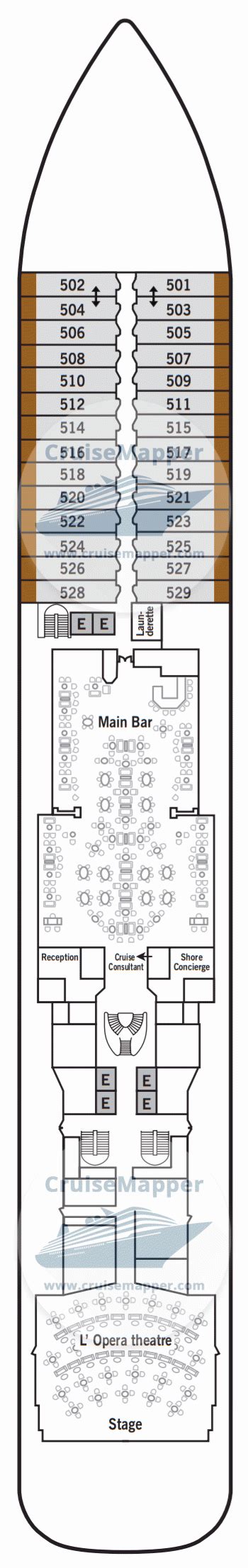 Silver Moon deck 5 plan | CruiseMapper