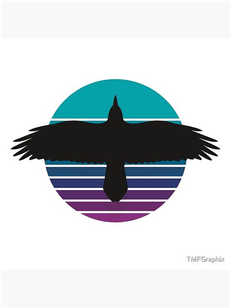 "Flying Raven Silhouette" Poster for Sale by TMFGraphix | Redbubble