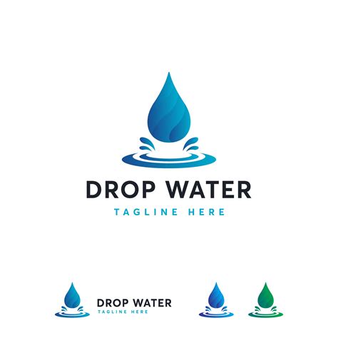 Modern Water Drop logo symbol designs, Fresh Water logo designs vector ...