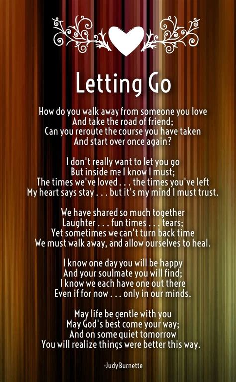 Letting Go of Someone You Love Poems | Romantic Poems for Her | Pinterest | Poem, Relationships ...