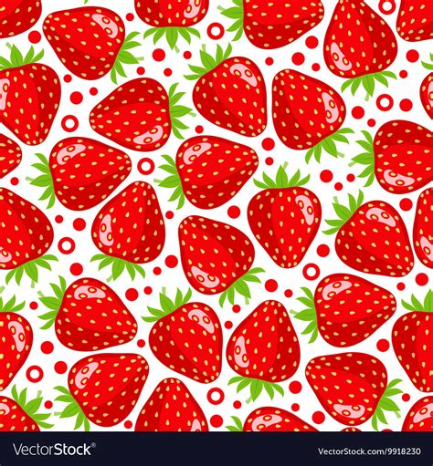 Seamless pattern with strawberries Royalty Free Vector Image