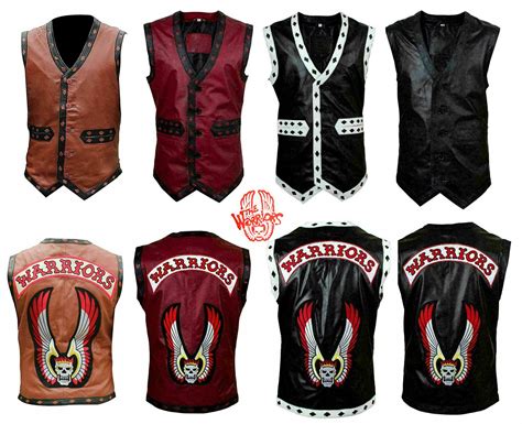 The Warriors Handmade Movie Stylish Vest Leather Jacket Bike Riders Halloween Costume Warriors ...