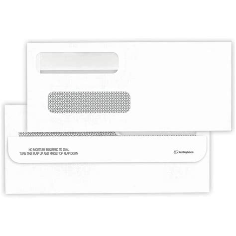 Pack of 100 # 8 Envelopes, Size fits QuickBooks Printed Checks, Double ...