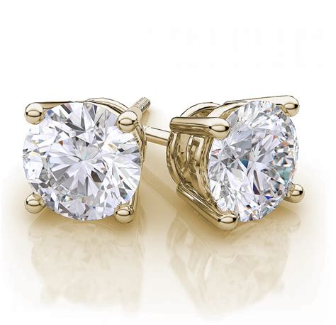 Diamond Stud Earrings in 14k Yellow Gold (1 ct. tw.) – Popular Diamonds