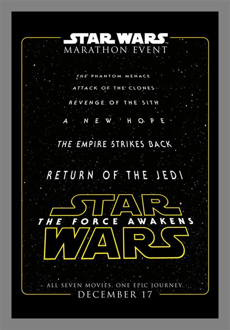 Star Wars Movie Marathon Details Revealed | The Star Wars Underworld