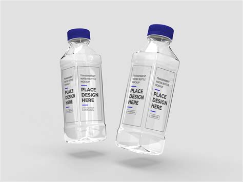 Transparent Plastic Bottles Mockup - Mockup World