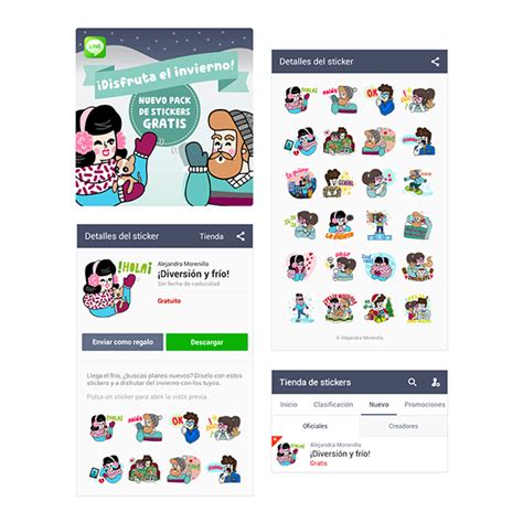 LINE Stickers - Winter Edition on Behance