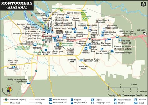 Map Of Montgomery Alabama And Surrounding Cities - Cities And Towns Map