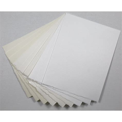 8-1/2-x-11 - 100 per package Premium Pastelle Natural White Paper Deckle-ed