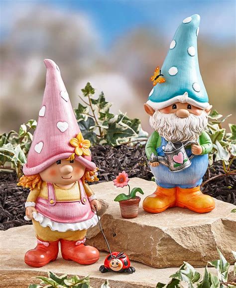 Whimsical Garden Gnome Friend Statues Vintage Outdoor Space | Etsy