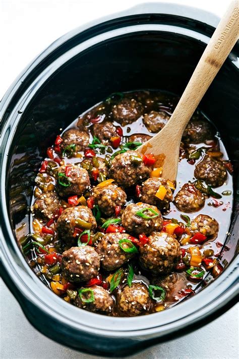 Crockpot Sweet & Sour Meatballs | Chelsea's Messy Apron