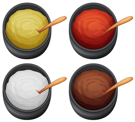 A Set of Different Sauce 360735 Vector Art at Vecteezy