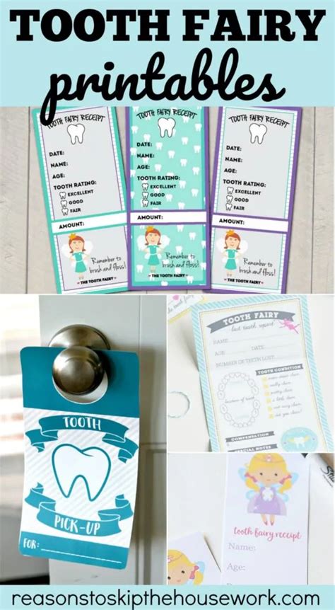 Tooth Fairy Ideas for Kids (10 Free Printables) – REASONS TO SKIP THE ...