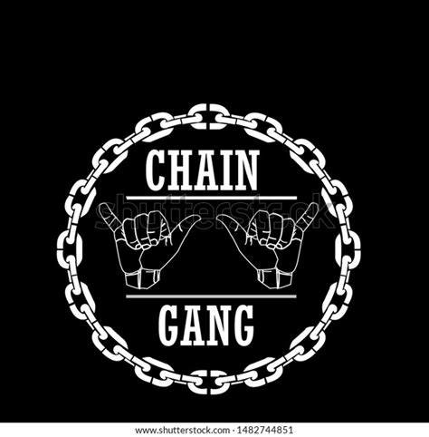 Chain Gang Logo Shirts Jackets Stock Illustration 1482744851 | Shutterstock