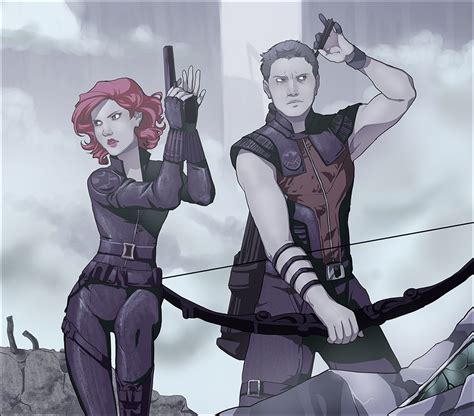 Clint & Natasha - Hawkeye & Black Widow Fan Art (30816912) - Fanpop