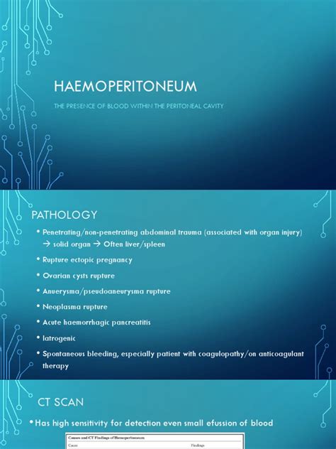 Hemoperitoneum | PDF | Peritoneum | Bleeding